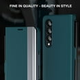 thumbnail image 6 of Decase Magnetic Case for Samsung Galaxy Z Fold 5, Slim Leather Case with Pen Slot Kickstand Function Complimentary Stylus Full Body Protection Plating Case for Galaxy Z Fold 5, Black, 6 of 9