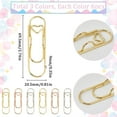 thumbnail image 7 of 6/12/24/48 Pcs 3 Colors Heart Pen Clip Metal Pencil Clips, 2.8 Inch Paperclip Pen Holder, Paper Clips Large, Multifunctional Rose Gold Silver Carbon Steel Paperclip for Notebooks and Papers(24pcs), 7 of 7