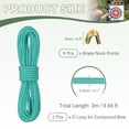 thumbnail image 2 of Uxcell Archery D Loop Rope, Bow String D Loop Rope with Brass Nock Points 10 ft & 2 Pcs & Cyan -Fitting for (Compound Bow Strings), 2 of 7