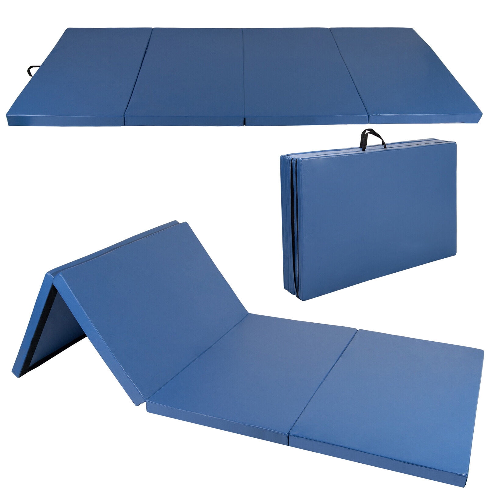 Blue 4'x8'x2"  Gymnastics Gym Folding Exercise Aerobics Tumbling  yoga play Mat