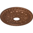 thumbnail image 3 of Ekena Millwork 18"OD x 3 1/2"ID x 1 3/8"P Warsaw Ceiling Medallion (Fits Canopies up to 3 1/2"), Hand-Painted Polished Copper, 3 of 6