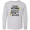 thumbnail image 3 of Inktastic Happy Birthday To The Sweetest Sister In The World Long Sleeve Youth T-Shirt, 3 of 5