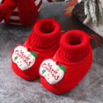 thumbnail image 5 of Miaouyo Baby Christmas Booties Knit Patchwork Winter Warm Soft Sole Shoes, 5 of 8