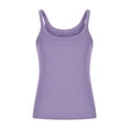 thumbnail image 3 of UPPADA Tank Top for Women Solid Color Round Neck Tanks Sleeveless Causal Cute Shirts Hawaiian Beach Tunic Holiday Sports Workout Running Tees,Tank Top for Women Purple,L, 3 of 6