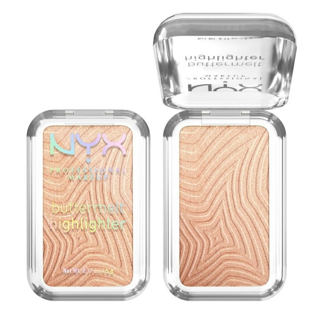 NYX Professional Makeup Buttermelt Powder Highlighter, Buildable & Buttery Soft Creamy Finish