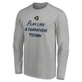 thumbnail image 2 of Men's Fanatics Heather Gray Notre Dame Fighting Irish Play Like A Champion Today Shamrock Long Sleeve T-Shirt, 2 of 3