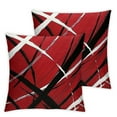 thumbnail image 2 of CMMY  Stripes Red Black White Pillow Covers Set of 2 Geometric Decorative Geometry Throw Pillow Covers Cases Home Decor Modern Striped Art Cushion Case for Couch Sofa Outdoor White, 2 of 6