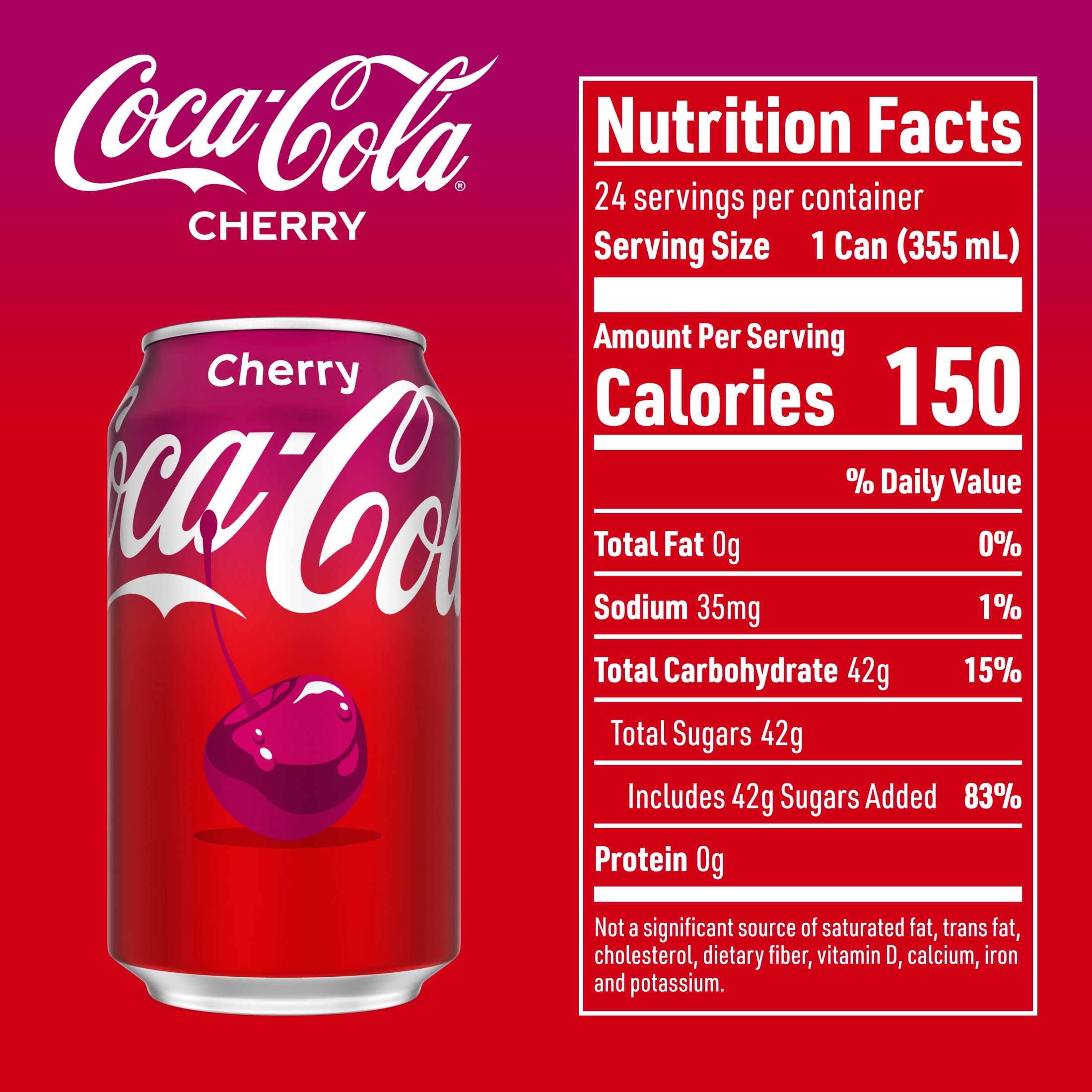 Coca-Cola Cherry Soda Pop Cans, 12 fl oz, 24 Pack