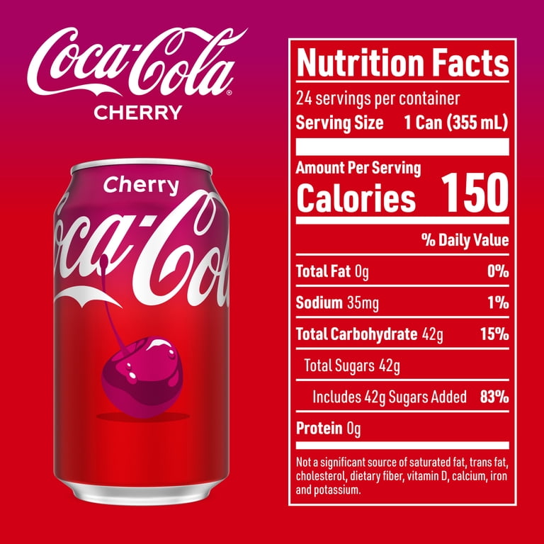 Coca-Cola Cherry Soda Pop Cans, 12 fl oz, 24 Pack - Walmart.com