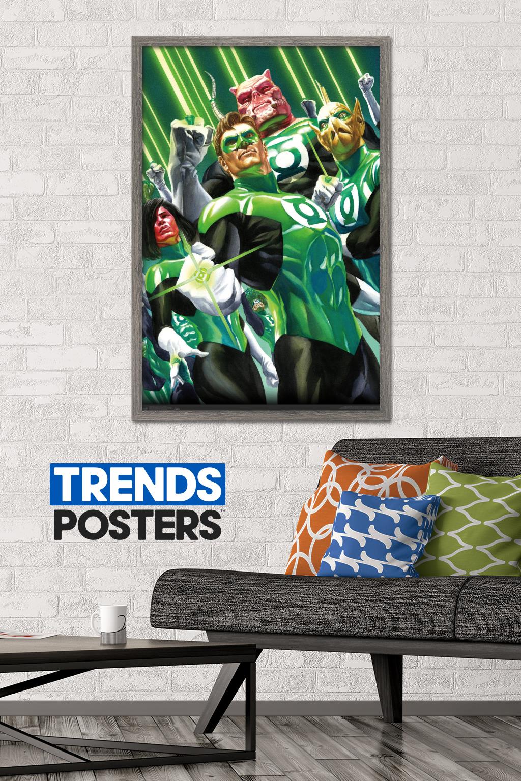 DC Comics - The Green Lantern Corps - Portrait Wall Poster, 22.375" x 34", Framed