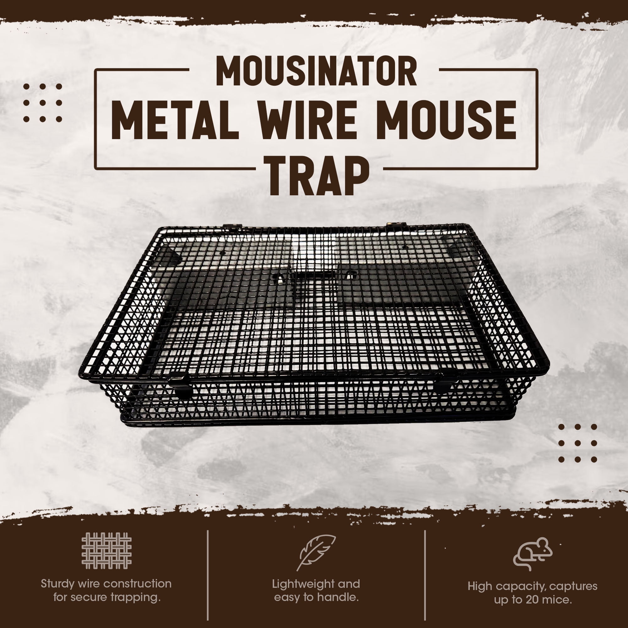 Rugged Ranch Products Mousinator Metal Wire Mouse Trap for Pest Control
