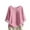 Pink, variant on Breezora Women's 3/4 Sleeve Button Front Blouse Relaxed Fit Casual Tops for Work Office and Weekend Outings Comfortable Style L Size Blackish Green