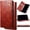 Red, variant on for iPhone 11 Waxy Leather Phone Case Ultra Thin Slim Magnetic Cover with Retro Stitching + Button Decoration, Hidden Credit Card Holder Cash Slot, Stand Support