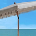 thumbnail image 5 of SAFAVIEH Estonia 6.5' Fringe Beach Patio Umbrella, White, 5 of 7