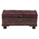 thumbnail image 2 of Chino Retro China Antiguo cuero de madera Cerradura de bronce Caja de pañuelos Patrón de hierba Zulema Cajas de madera del tejido, 2 of 8