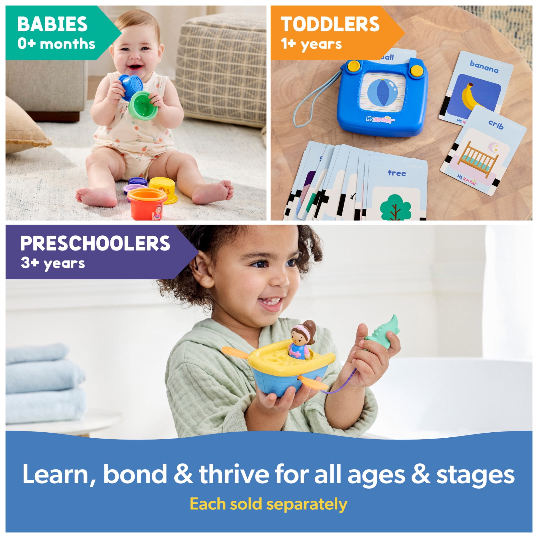 Ms. Rachel, Sesame Street Surprise Learning Box with Plush Elmo & Ms. Rachel, for Ages 3+M