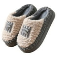 thumbnail image 6 of Leozcaa Mens and Women's Fuzzy Scuff Slippers Soft Comfy Memory Foam Non-slip Indoor Cotton House Shoes, 6 of 8