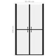 thumbnail image 3 of vidaXL Shower Door Frosted ESG (93-96)x190 cm, 3 of 3