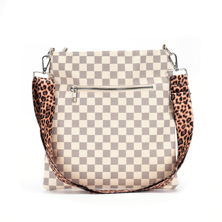 Sexy Dance Checkered Tote Shoulder Bags Chain Bag Leather Crossbody Bags  for Women Ladies Girls Birthday Christmas Gifts 