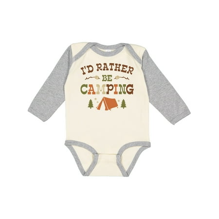 

Inktastic Rather Be Camping T1 Gift Baby Boy or Baby Girl Long Sleeve Bodysuit