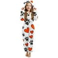 thumbnail image 2 of Cowsor Combinaison Pyjama à Capuche Tendance pour Filles - Manches Longues Doublées en Molleton, Matière Chaude et Douce, Design Décontracté pour Dormir et les Journées Paresseuses Automne Hiver, 2 of 6
