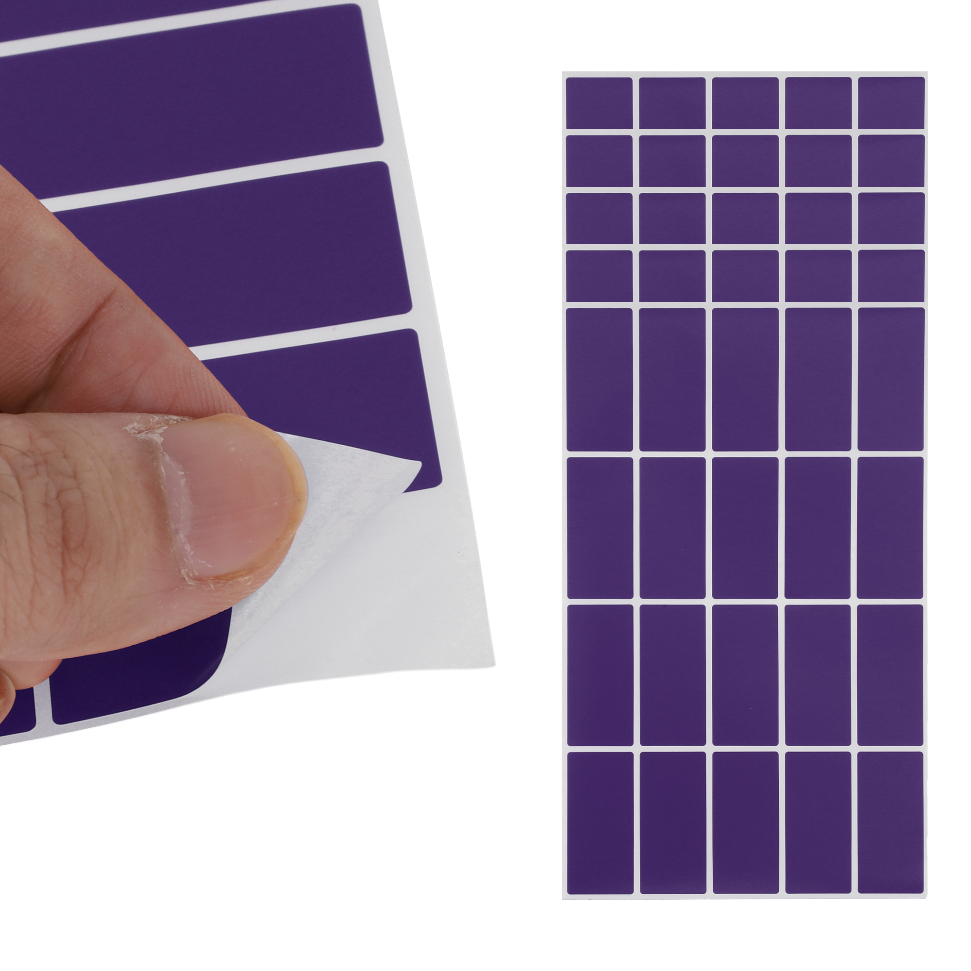 Unique Bargains Handwritable Rectangle Gift Stickers 1.57"x0.75" 20 Pcs Deep Purple