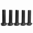 thumbnail image 2 of Black Oxide Alloy Steel Button Head Screws, M5 x 16mm, Metric Hex Drive, Fully Threaded, 100-Pack, 2 of 5