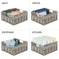 thumbnail image 6 of mDesign Woven Farmhouse Pantry Food Storage Bin Basket Box - 3 Pack - Gray Ombre, 6 of 9