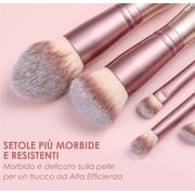 BS-MALL Makeup Brushes Stand Up Premium Synthetic Foundation Powder Concealers Eye Shadows Makeup 14 Pcs Brush Set,with Makeup sponge and Cleaner