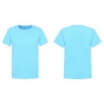 thumbnail image 5 of TSSOE Boys Solid Color Short Sleeve T-shirt Kids Summer Casual Crewneck Tee Tops for Outdoor Playwear Sky Blue 100, 5 of 6