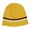 Yellow, variant on Warm Winter Knit Short Cuffless Ribbed Striped Skull Cap Beanie, Royal