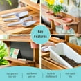 thumbnail image 4 of Martha Stewart Kids Outdoor Potting Bench: Wooden Gardening Set for Kids Outdoor Activities | Includes Pots, Garden Tools, Soil Bin & Storage Shelves, 4 of 12