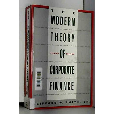 The Modern Theory of Corporate Finance (MCGRAW HILL SERIES IN FINANCE) Paperback - USED - VERY GOOD Condition