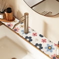 thumbnail image 2 of Yayeee Faucet Mat for Kitchen Sink 30" Diatomite Long Splash Guard Pad, Beige Retro Flower, 2 of 7