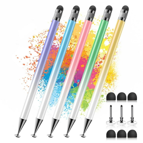 Lápiz óptico Bopomofo 2 en 1 para pantalla táctil (5 unidades) para iPhone/iPad/Android