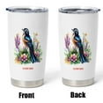 thumbnail image 5 of Custom Wagtail Tumbler 20oz with Handle and Straw - Personalized Stainless Steel Travel Mug with Lid - Unique Wagtail Lover Gift Idea for Women and Girls - Animal Theme Drinkware RiGADO, 5 of 6