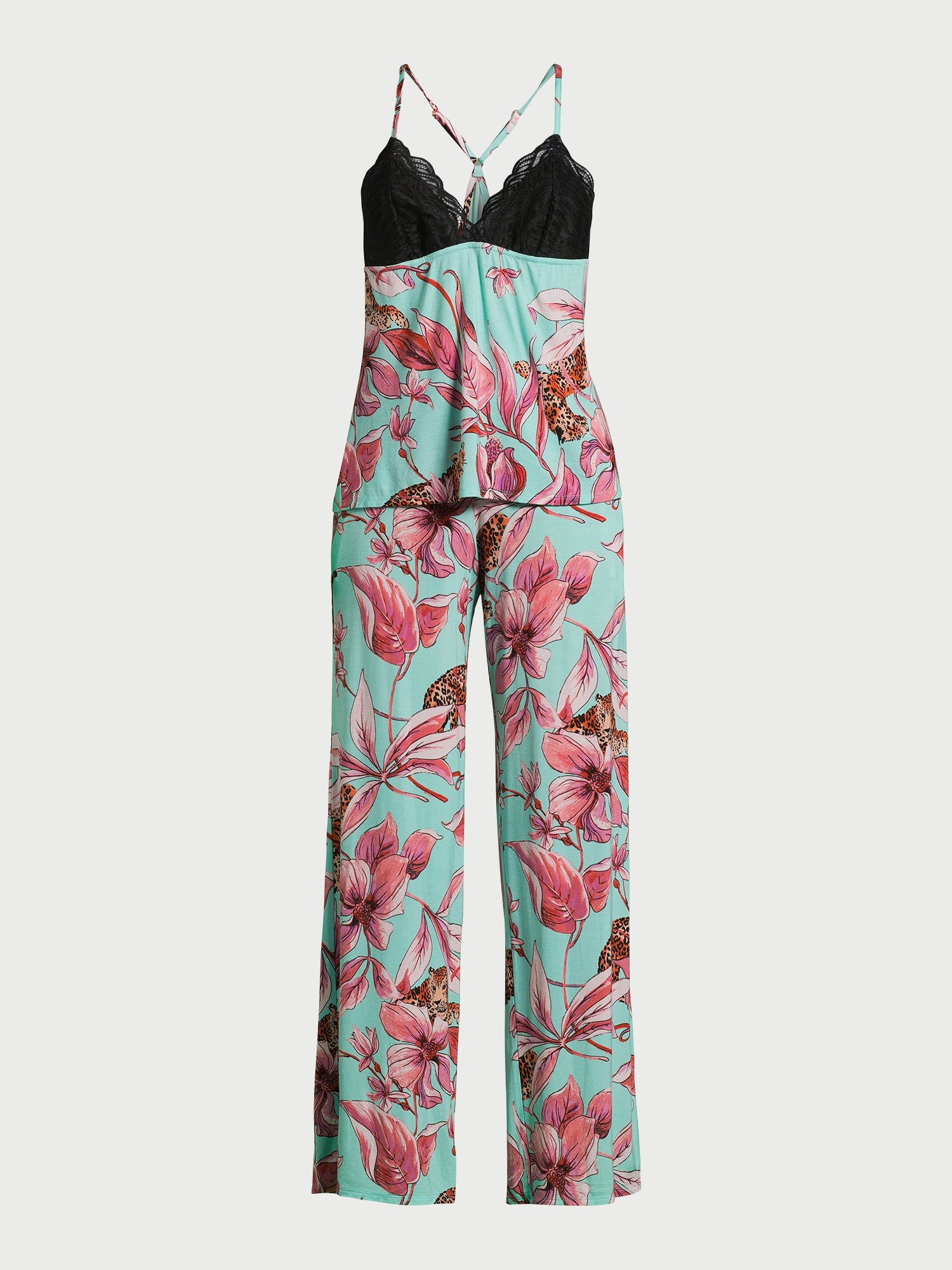 Sofia Intimates Women's and Plus Modal Cami and Pajama Pants Set, 2-Piece, Sizes XS-3X
