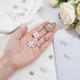 thumbnail image 3 of 32Pcs Plastic Dreadlocks Beads with Alloy Findings Flower White 11~18x10~19x8.5~11mm, 3 of 5