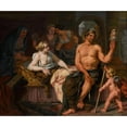 thumbnail image 3 of Nicolaas Verkolje 17x15 Black Modern Framed Museum Art Print Titled - Hercules and Omphale, 3 of 5