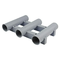 simhoa Fishing Rod Holder ,Tube 3 Rod Rack, Convenient Storage, Vertical with 4 Screws Rests Support for Truck Car Yacht Garage Boat Gray