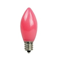 Pack of 4 Opaque Pink C9 LED Christmas Replacement Bulbs