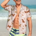 thumbnail image 4 of Uemuo Star Cute Dog Printed Regular Fit Short Sleeve Casual Hawaiian Shirt for Men,Aloha shirt,Tropical shirt,Floral print shirt,Vacation Beach shirt-Medium, 4 of 9