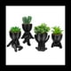thumbnail image 1 of 4 Maceteros Suculentos Artificiales, Mini DecoracióN Suculenta de CeráMica en Maceta, Macetas Negras Creativas con Forma , Macetas PequeñAs, 1 of 8
