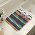 thumbnail image 4 of Yayeee Drying Mat for Kitchen Counter Dishes Microfiber Coffee Decorative Pad, Navy Blue Stripes, 4 of 9