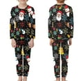 thumbnail image 2 of Renewold Christmas Matching Pajamas for Family Sets 2 Pieces Durable Pjs Shirt Long Pants with Big Pockets Colorful Snowflake Snowman Boys Girls Loungewear Size 15-16, 2 of 5