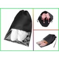 thumbnail image 5 of atorakushon Indian Non Woven Fabric Shoe Cover Travelling Shoe Storage Bag Footwear Organiser Pouch Shoe Bag Black Pack of 12, 5 of 5