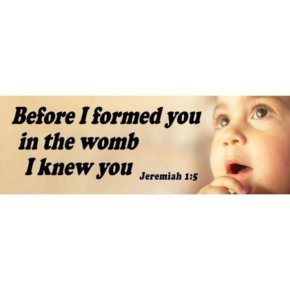 Before I Formed You Pro-Life Bumper Sticker