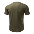 thumbnail image 5 of LMOIPLI Mens Slim Fit Henley T Shirt with Button Placket Soft Breathable Cotton Blend Short Sleeve Tee for Casual Daily Wear Army Green XXL, 5 of 9