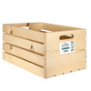 Good Wood by Leisure Arts Wooden Crate, wood crate unfinished, wood crates for display, wood crates for storage, wooden crates unfinished, 18" x 12.5" x 9.5"
