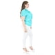 thumbnail image 2 of Blusa con detalle de olanes Roman Fashion /Tallas Extras, 204 (Menta) turquesa 42, 2 of 5